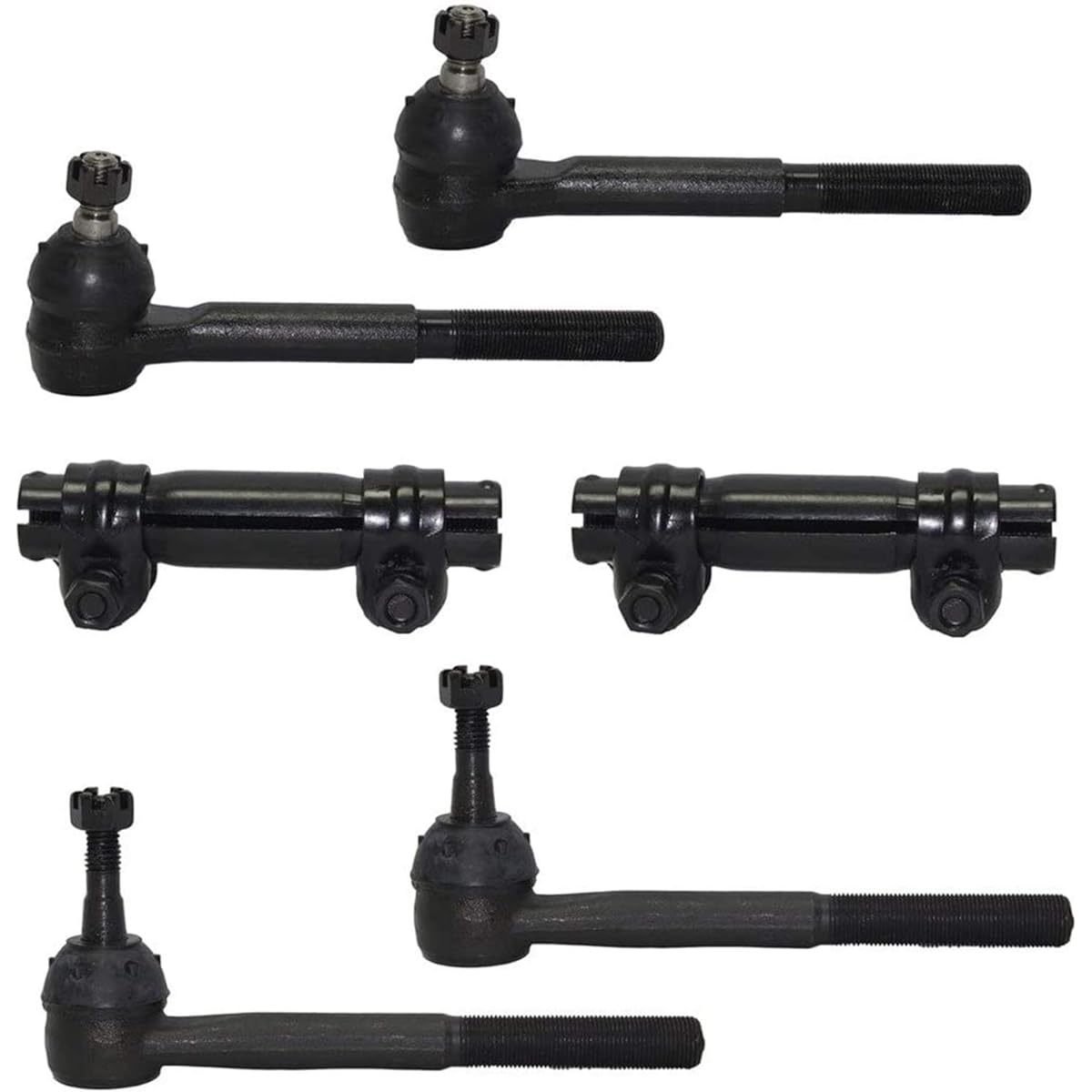 Detroit vehicle axis-6 Piece Front suspension kit is 4WD/4x4-10 years warranty for Chevrolet and GMC truck-All (4) Front inner & outer rod, both (2) Adjusted sleeves.