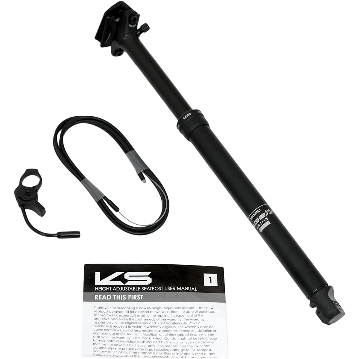 Kind Shock KS Rage-iS Suspension Dropper Seatpost w/ Remote 27.2x414mm T: 100mm, KS2714