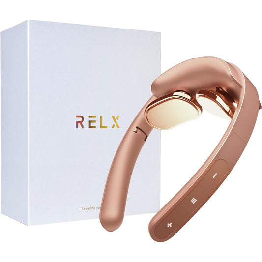 (Supervised by an acupuncture and chiropractic director) RELX Relaxation Device EMS Heating (Domestic Manufacturer) Ultra Lightweight 72g Cordless Mother's Day Present Gift Neck Warmer Silent (Rose Gold)