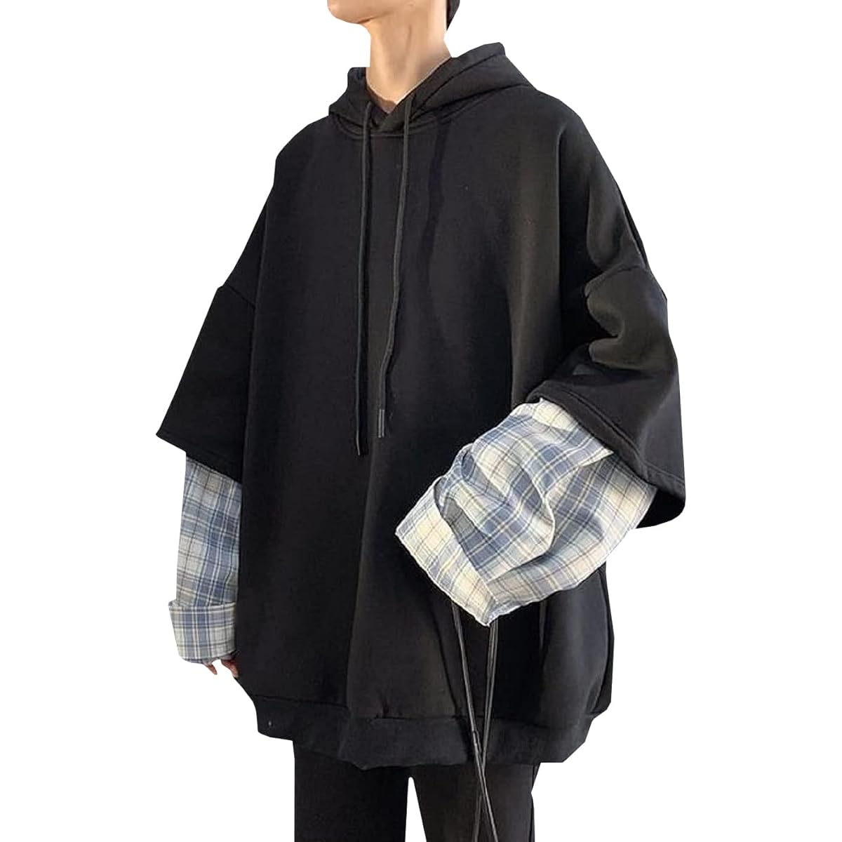 [NEKORA] Parka Men's Long Sleeve Pullover Tops Sweatshirt Clothes Autumn Winter Spring M-2XL