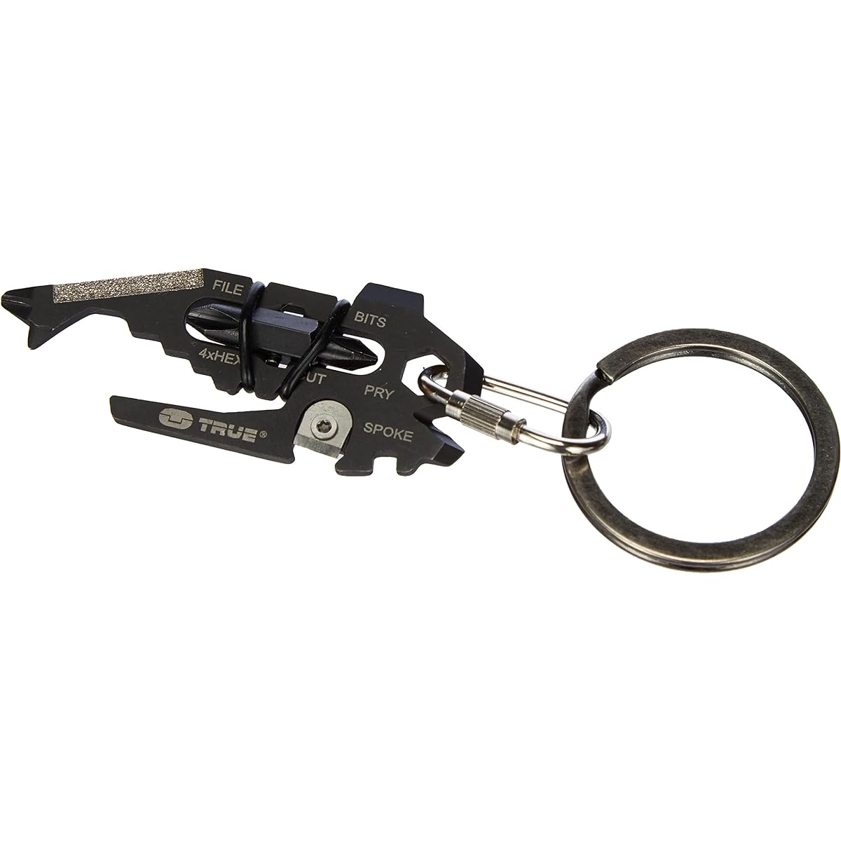 Genuine Domestic Product TRUE UTILITY FISHFACE 18 in 1 Multi Tool Key Ring with Carabiner True Utility Fish Face
