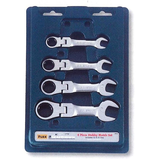 Signet 4PC Stubby Flex Gear Wrench Set (MM) 38140