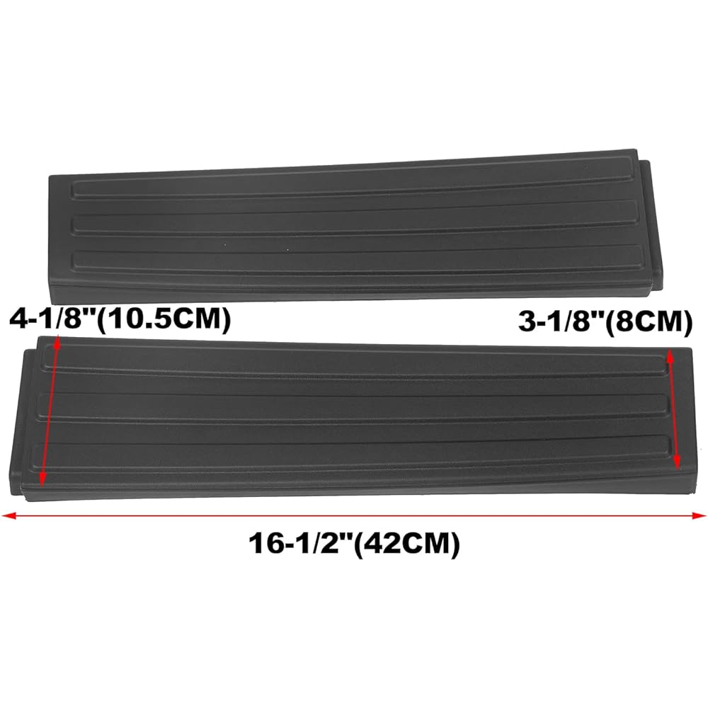 ECOTRIC Flex Step Side Tail Gate Molded End Cap Cover Replacement 9L3Z-9941018-AA 9L3Z-9941018-AA & 9L3Z-9941019-AA 2 Pieces Right & Left Black