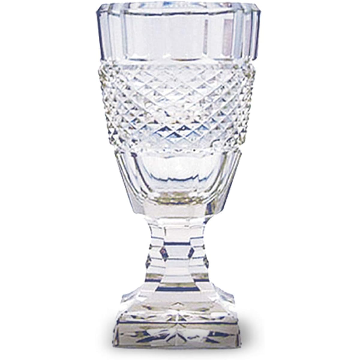 Sumida Edo Kiriko Museum High Cup: KJ-11 Hirota Glass Craft Edo Kiriko Reproduction Square Leg High Cup 100 φ5.8xH11.5cm No.11 (230717)