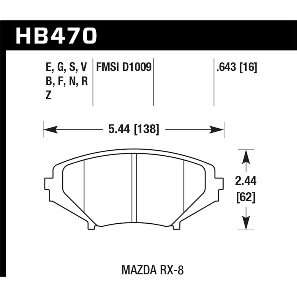 Hawk Performance HB470F.643 HPS Performance Ceramic Brake Pad