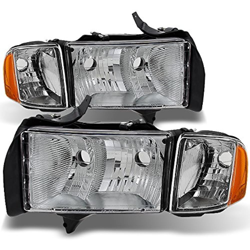 DODGE RAM 1500 2500 3500 Pickup Track Sport Package Clear Headlight Head Lamp replacement pair set