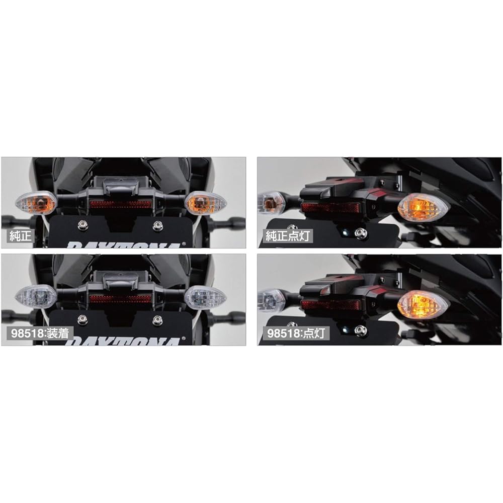Daytona Motorcycle Turn Signal Valve LED Single Bulb Orange Pin Angle 150° MC Stick 1 Piece 98518