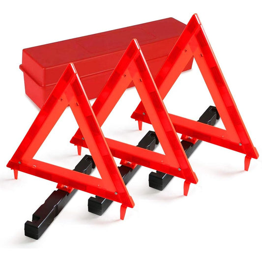 MYSBIKER Warning Triangle Emergency Warning Triangle Reflector Safety Triangle Kit (DOT)