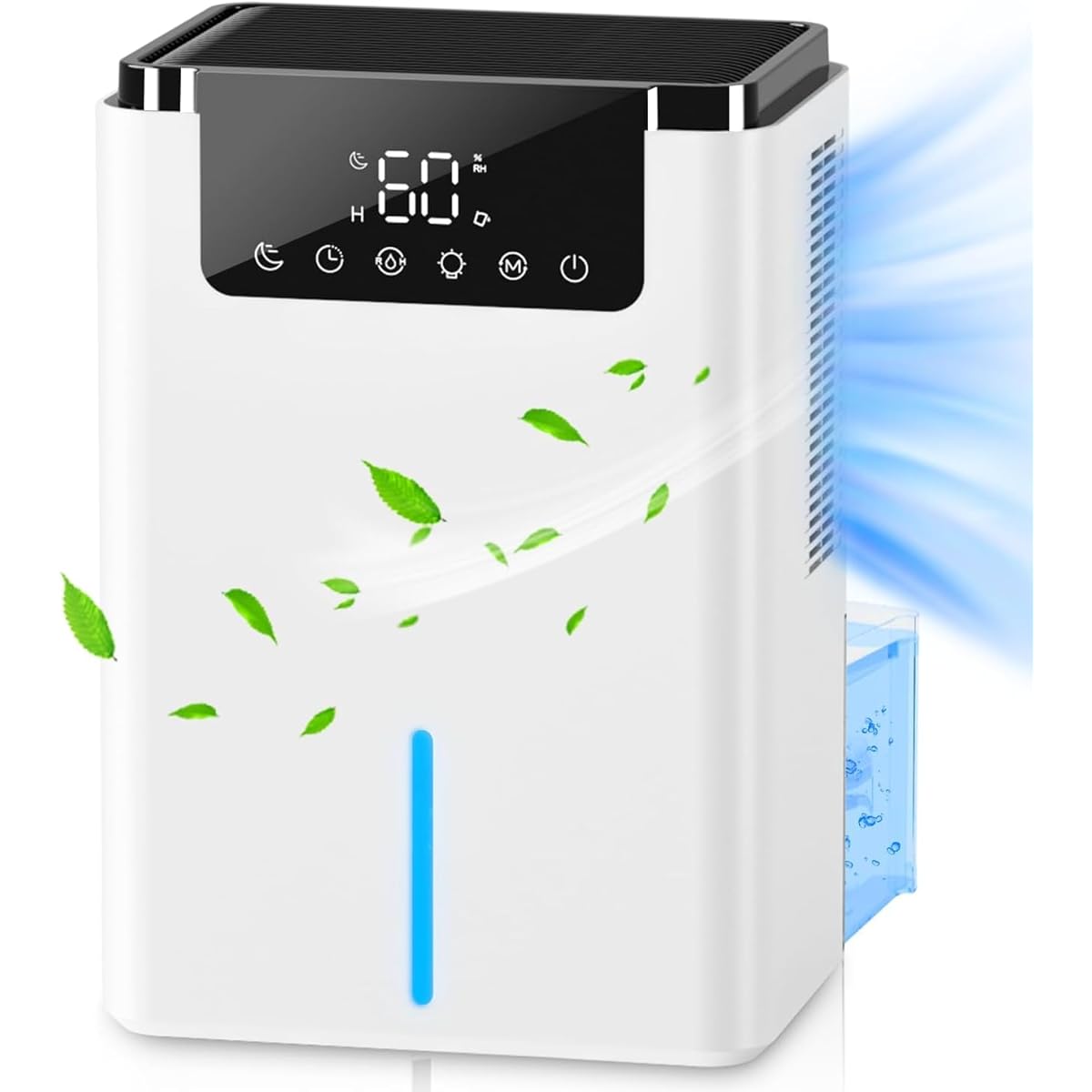 Centuree Dehumidifier, Small Dehumidifier, 2024 Model, Powerful Dehumidifier, Air Purifier, 2.2 L Capacity, PSE Certified, Clothes Drying, Room Drying, Moisture Removal, Speed Drying, Rainy Season,