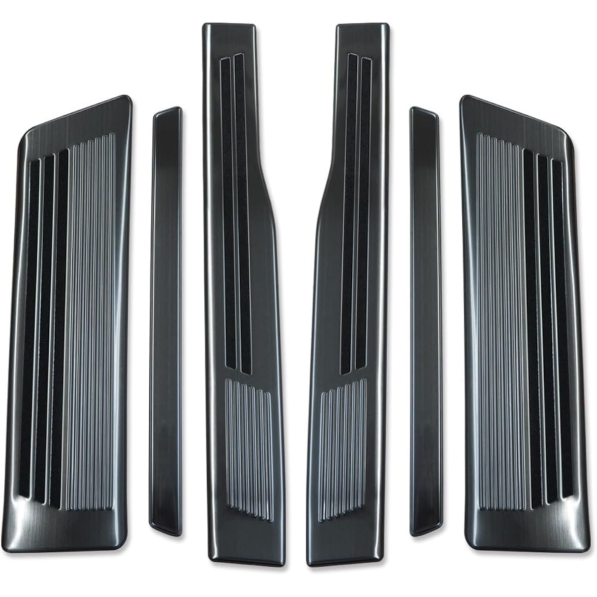 Echoes Product Mitsubishi Delica Mini Nissan Lukes 40 Series Mitsubishi ek Cross Space 30 Series Scuff Plate Kicking Plate Black Hairline Parts Custom Accessories with Protective Rubber Dress Up