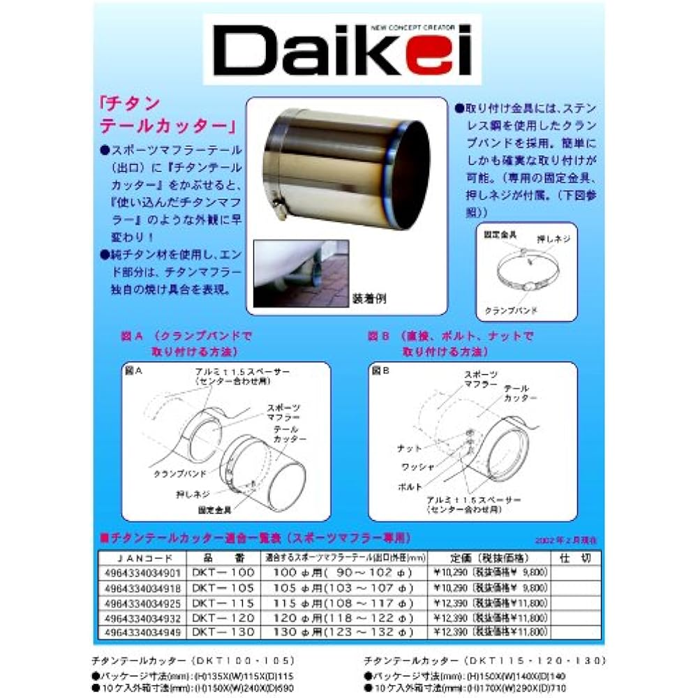 Daikei Titanium Tail Cutter [Product Number] DKT130
