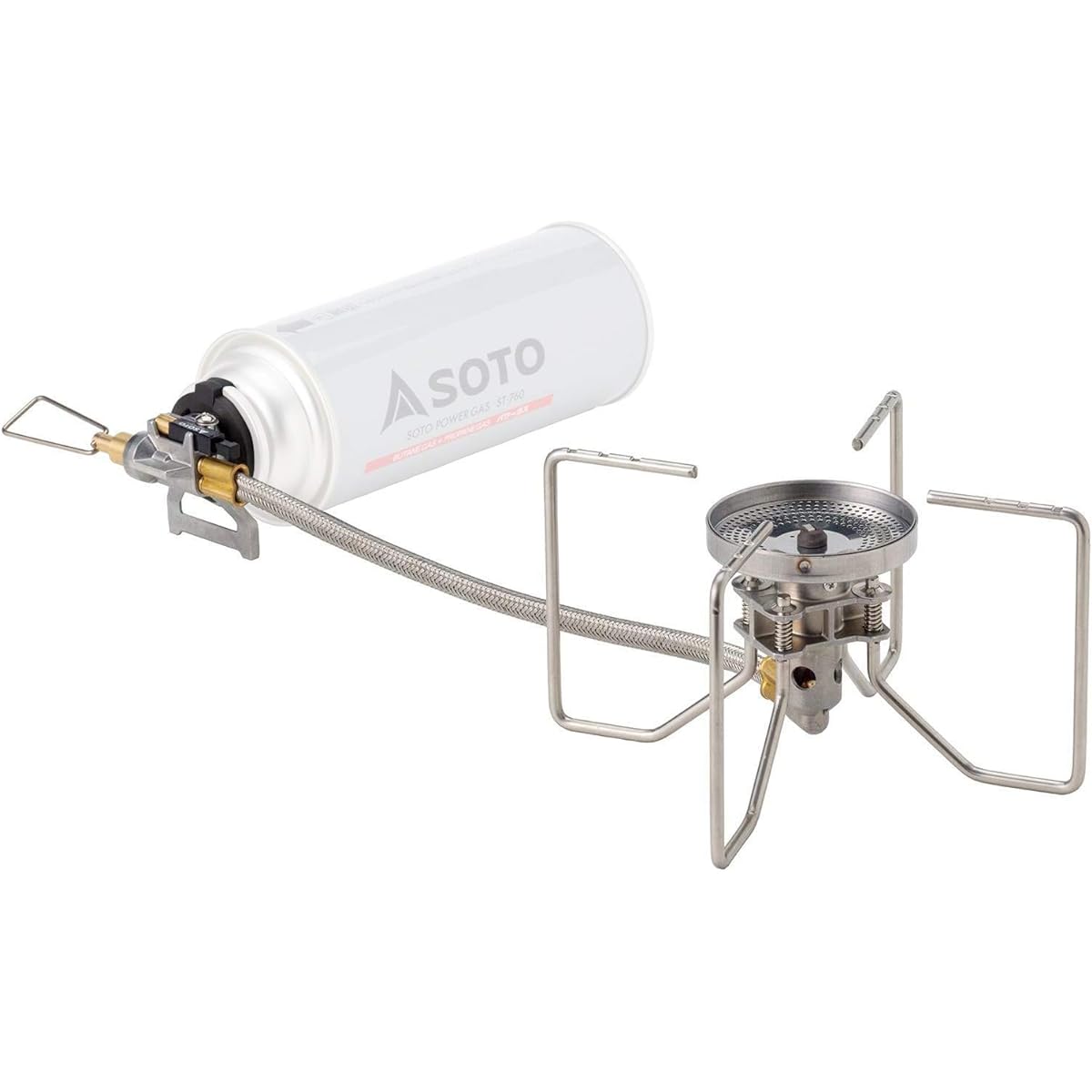 [SOTO] Made in Japan Single Burner Equipped with Regulator (High Firepower, Wind Resistant) CB Can Separate Type Solo Duo Group Camping Regulator Stove FUSION ST-330