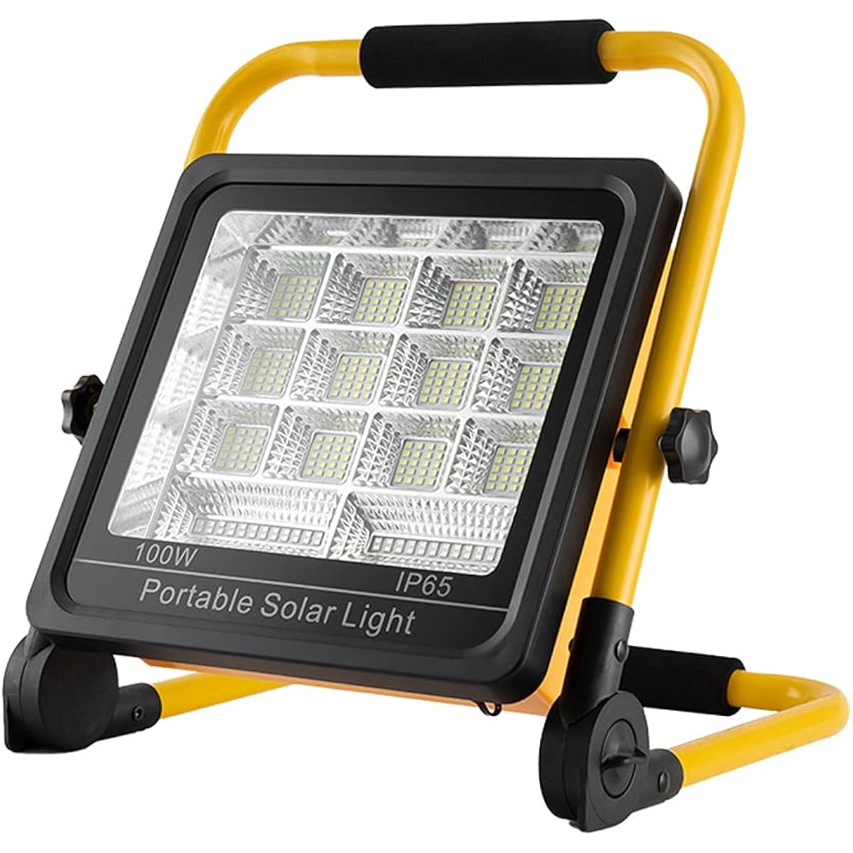 Makilight LED Floodlight 100W Solar Energy Rechargeable Portable Floodlight Work Light Equipped with 15000mAh Battery ABS Material Foldable USB Port SOS Mode Lighting Night Work Disaster Prevention Outdoor