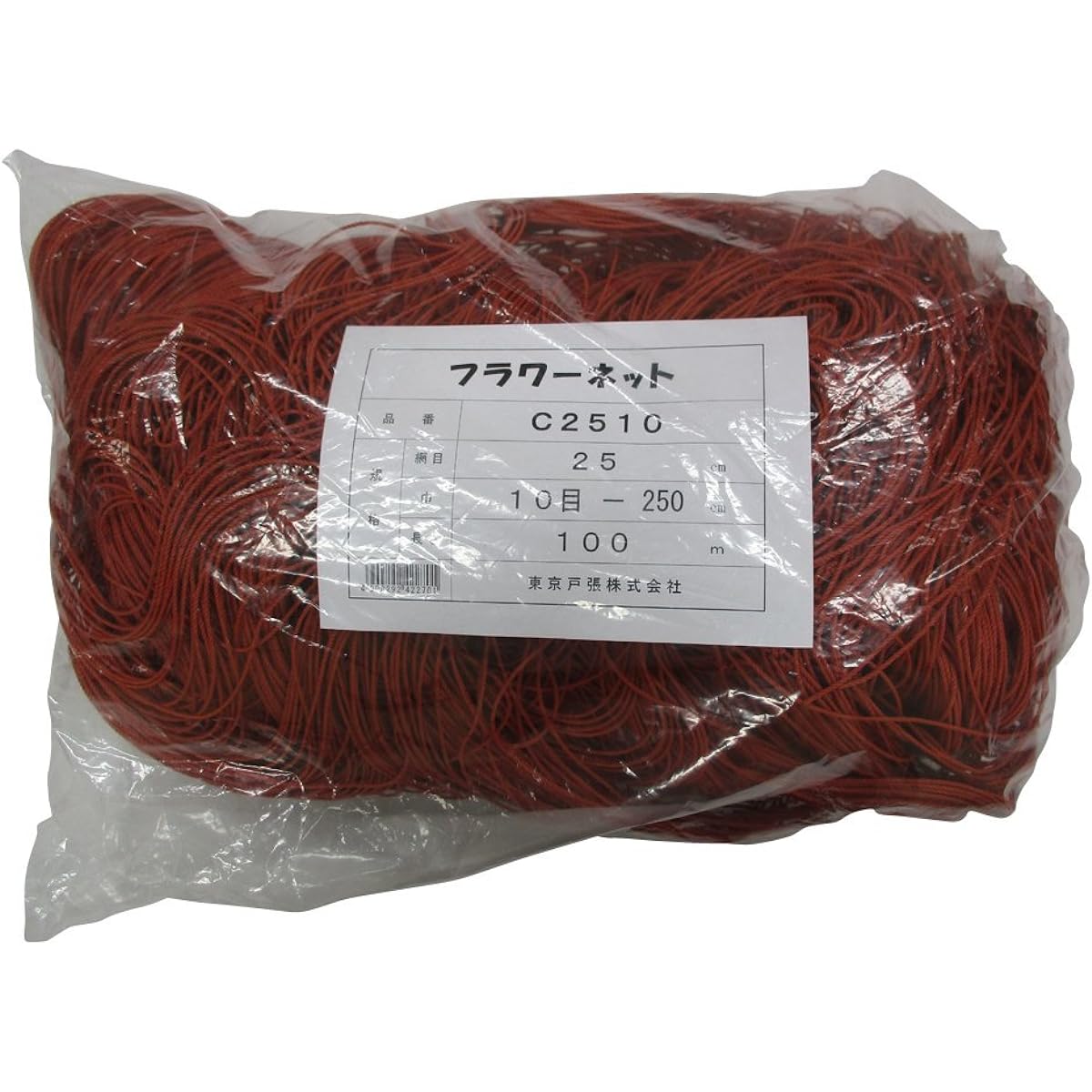 Tokyo Tobari Flower Net C Type 25cm square 10 stitches x 100m [Brown/400d x 24 strands] C2510 522270