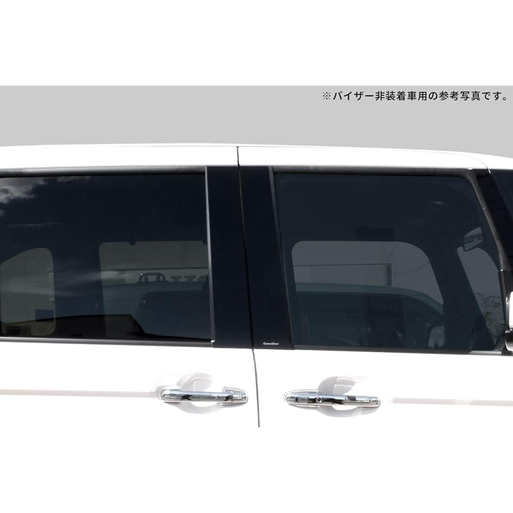 SecondStage Honda N-BOX JF3 JF4 Pillar Garnish For Vehicles with Genuine Visor Piano Black H006BLK