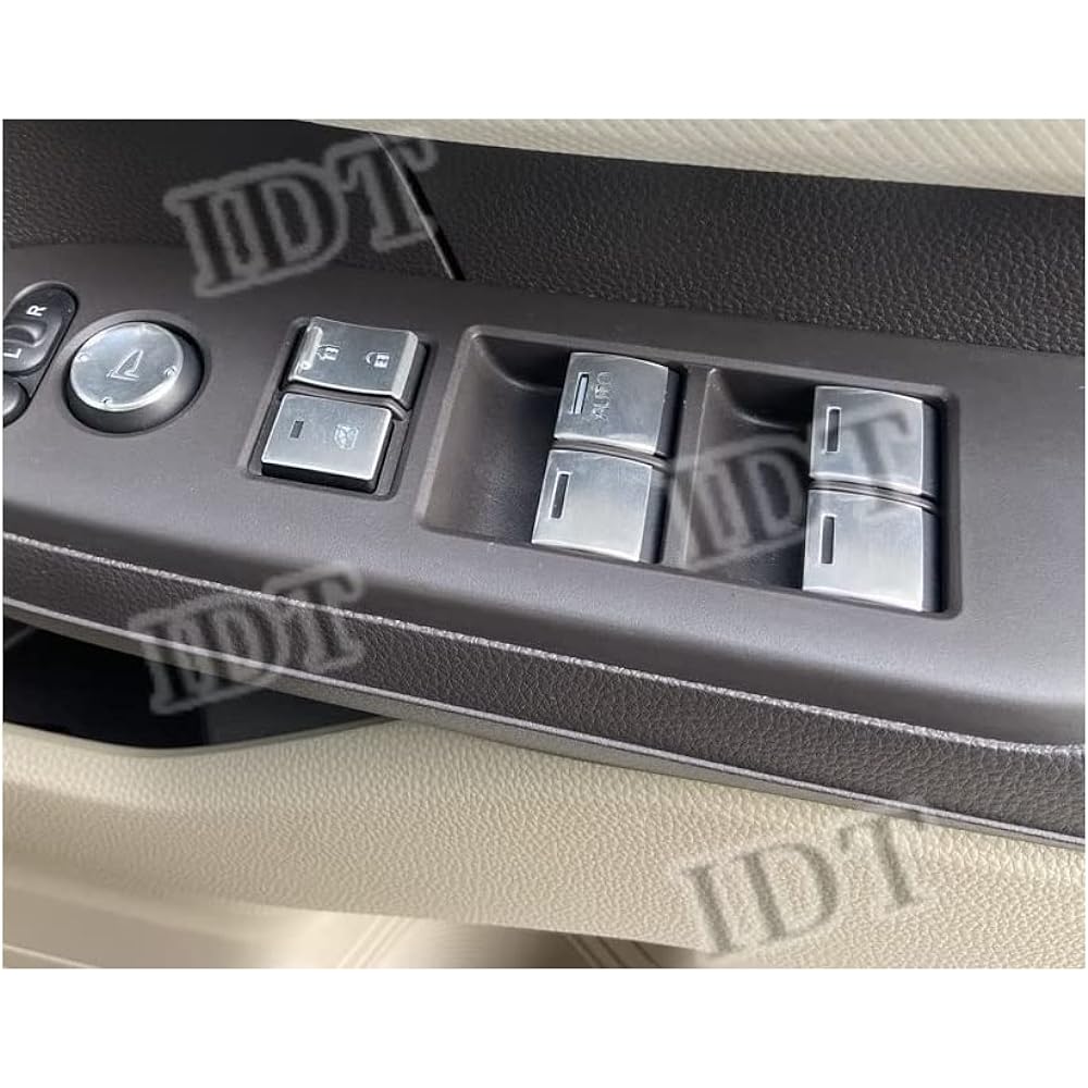 IDT Mini Waist Included N-BOX Custom Aluminum Power Window Switch Cover JF3 JF4 Interior Panel Front Bezel (Silver)