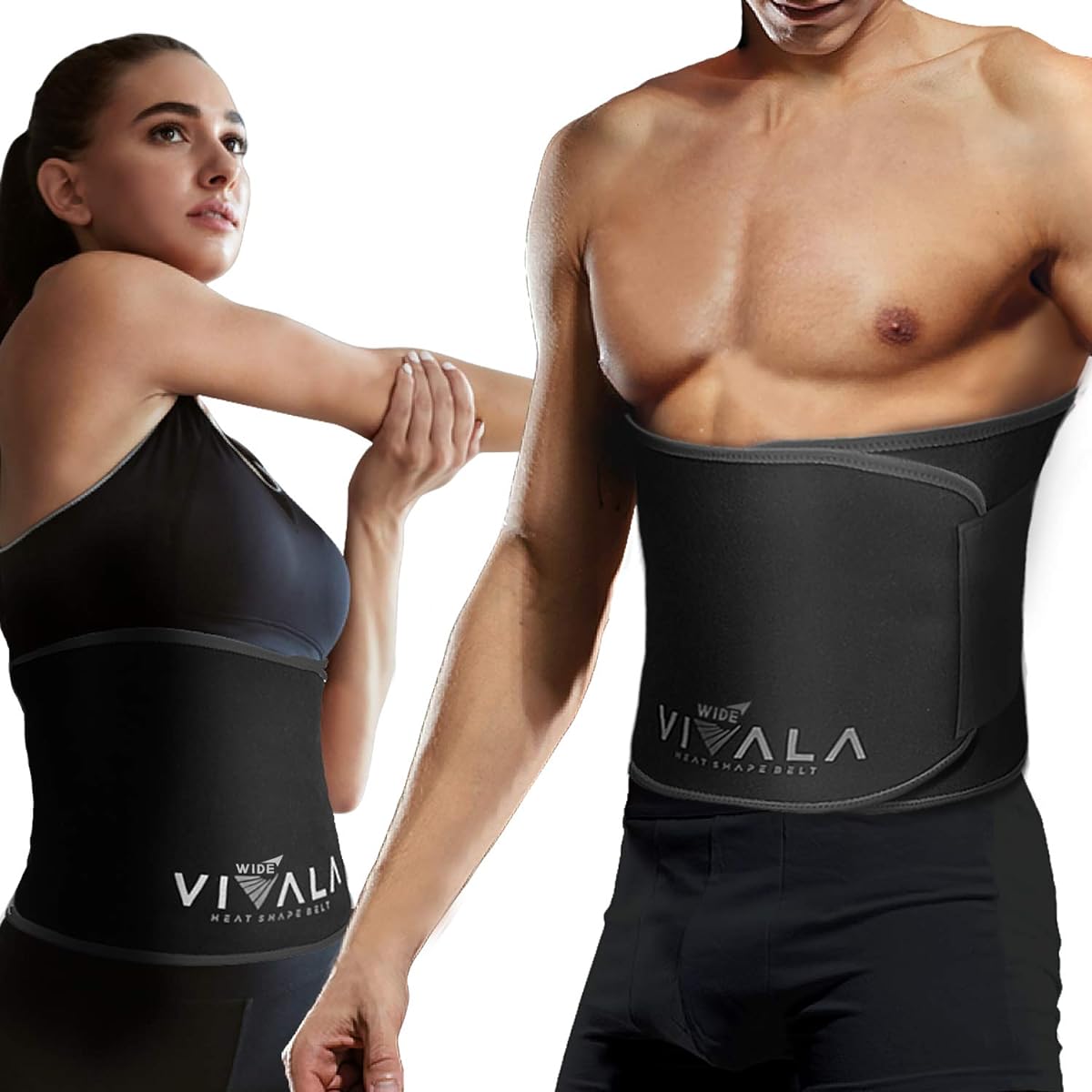 VIVALA Shape Up Belt [Wide Type] For Tummy Tightening, Weight Loss, Exercise