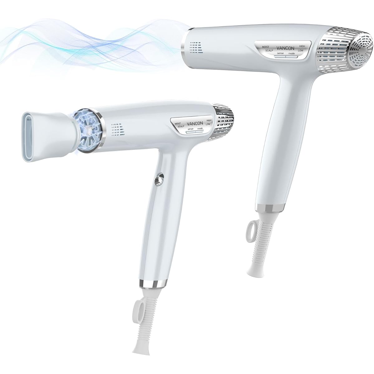 VANCON DRYER MASTER Dryer Professional Genuine Quick Dry Large Air Volume Low Noise Compact Ion Warm/Cold Air Static Eliminator Plasma Generator Hot/Cold Rhythm Mode Automatic Temperature Control