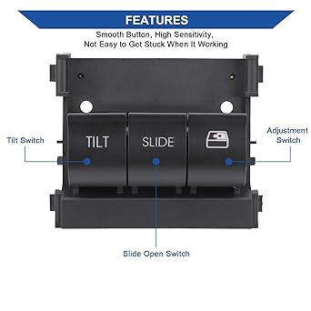 OBAEE Overhead Console Sunroof Switch Sliding Window Control Ford F150 F250 F350 F550 F550 SUPER DUTY 2009 2010 2010 2015 2016 2016 OEM 9L3 Replacement Z15B6 Z1D91