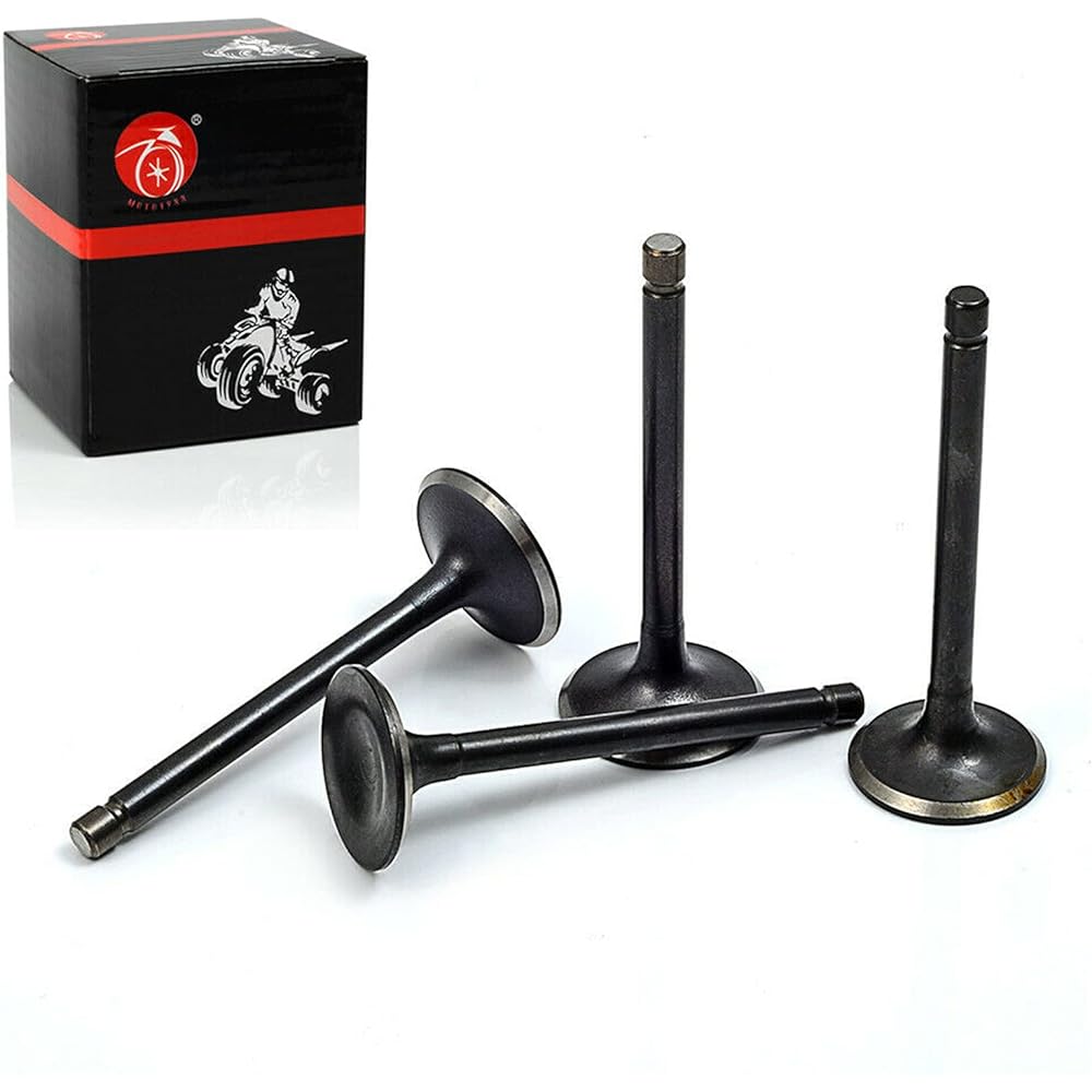 MOTO1988 Exhaust and Intake Valve Set of 4 for Ezgo 1996-Up 295-350cc Fuji-Robin Engine