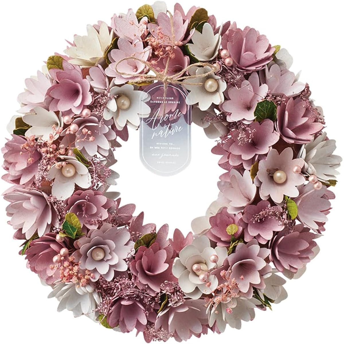 Green House Natural Wreath L Sakura Pink 5177-A