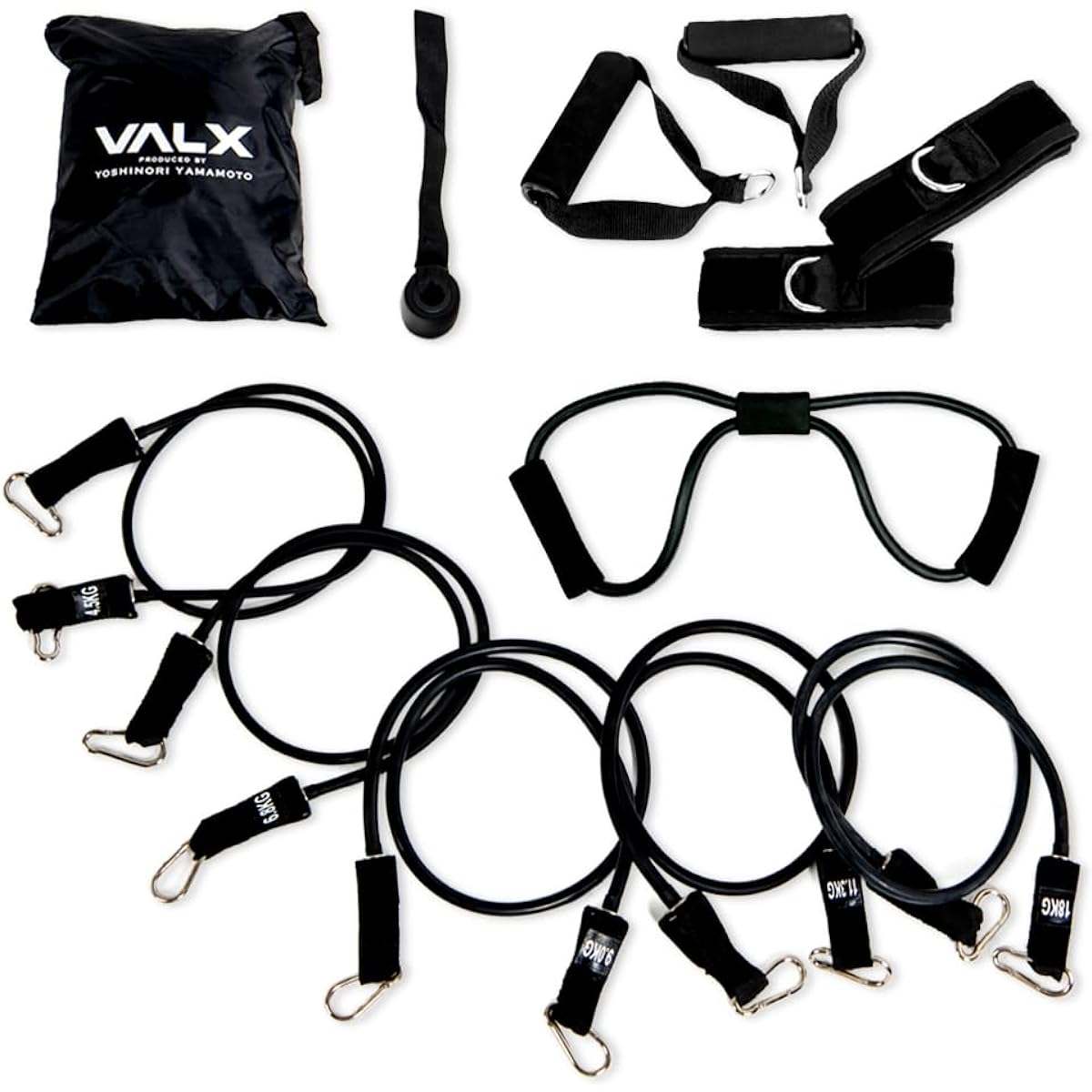 Training tube muscle training tube VALX Yoshinori Yamamoto 5 piece set band exercise tube fitness tube