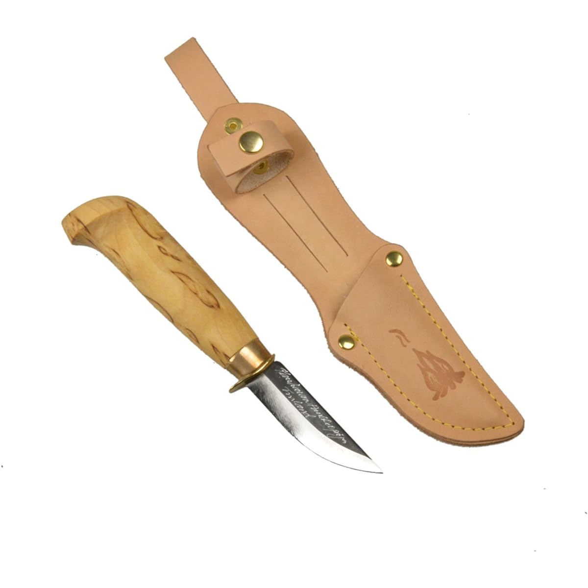 Nordic Scandinavian Outdoor Knife Kauhabampukopaya Visasolmis 62#302 Natural 03-01-paja-0009