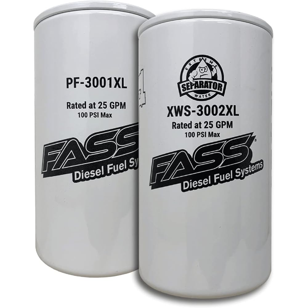 FASS FUEL SYSTEMS Filter Pack XL | PF3001 XL (1) & XWS3002 (1)