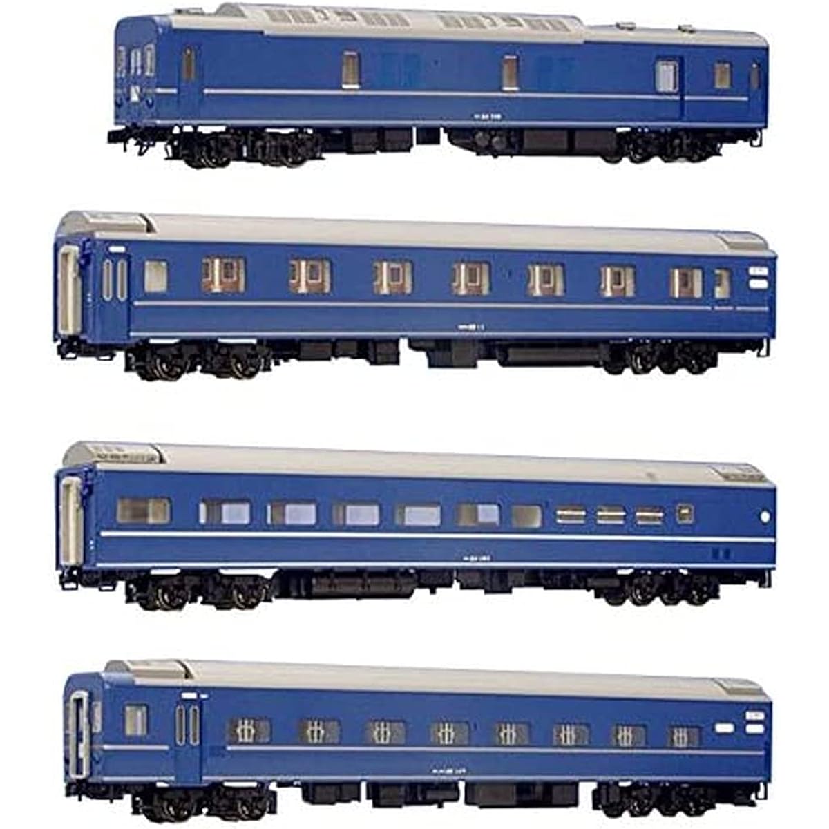 KATO HO Gauge 24 Series 25 Type Sleeper Express Passenger Car Basic 4-Car Set 3-510 Railway Model Passenger Car
