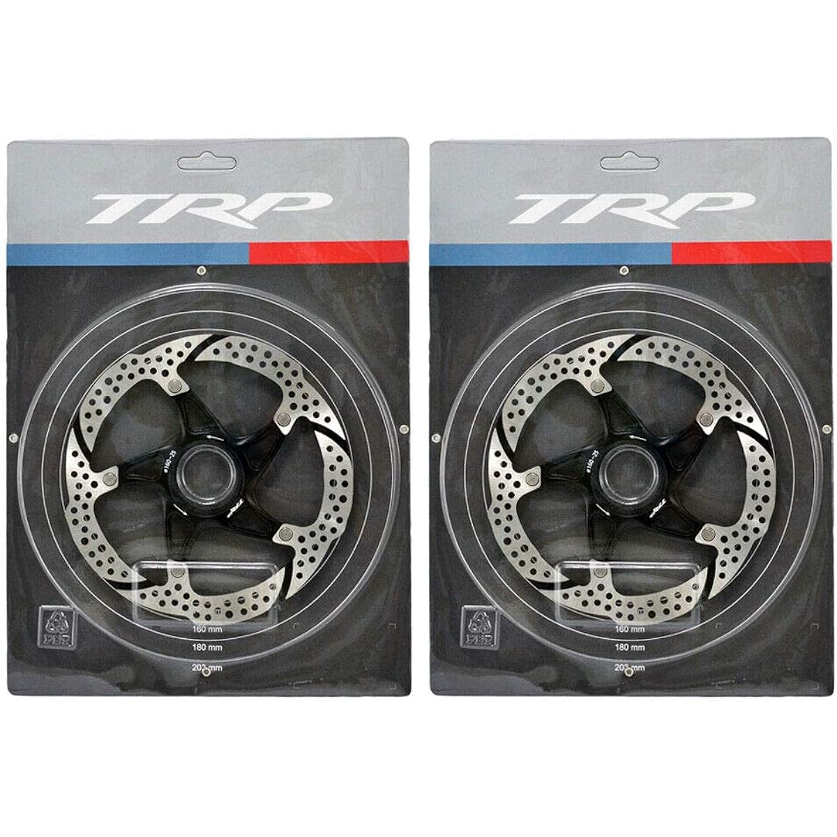 TRP TRP-25 Heat Dispersion 160mm Centerlock MTB Bike Disc Brake Rotor, 2PCs, STB2229