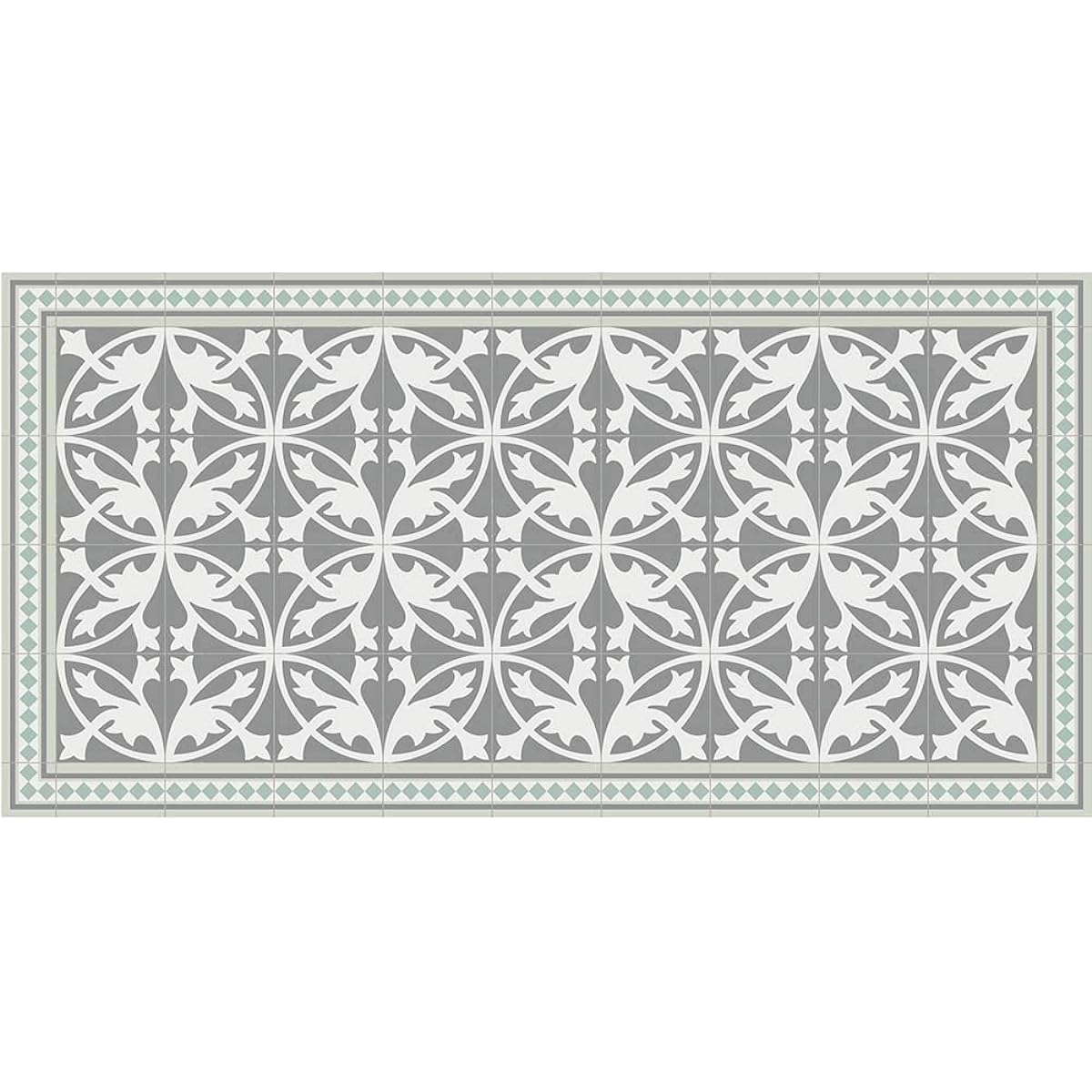 contento Matteo Floor Mat 7 Green Tiles 70x140cm Green Size:70x140cm 868287-04