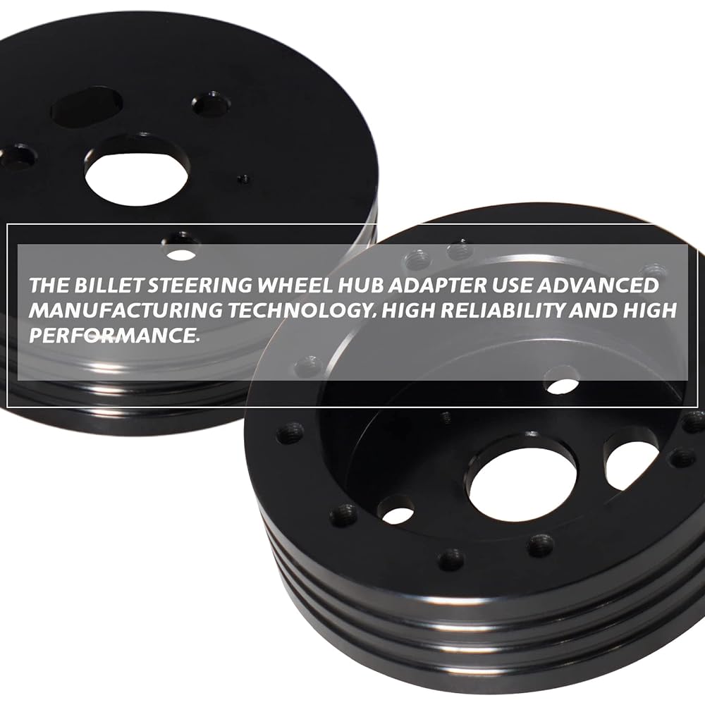 GSTP 5 & 6 Hole Billet Steering Wheel Hub Adapter Black