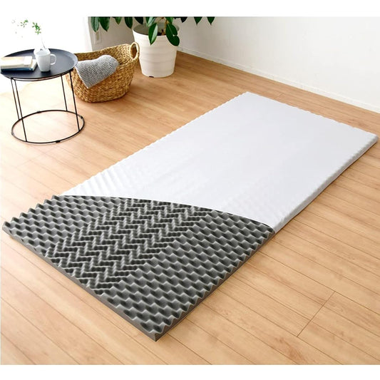 [Achilles] Mattress Topper [Made in Japan] 3-zone processing (Achilles' original technology/Support for turning over) Concave/convex processing (supports the whole body with good balance) Just put it on your regular bedding Washable cover Non-slip proces