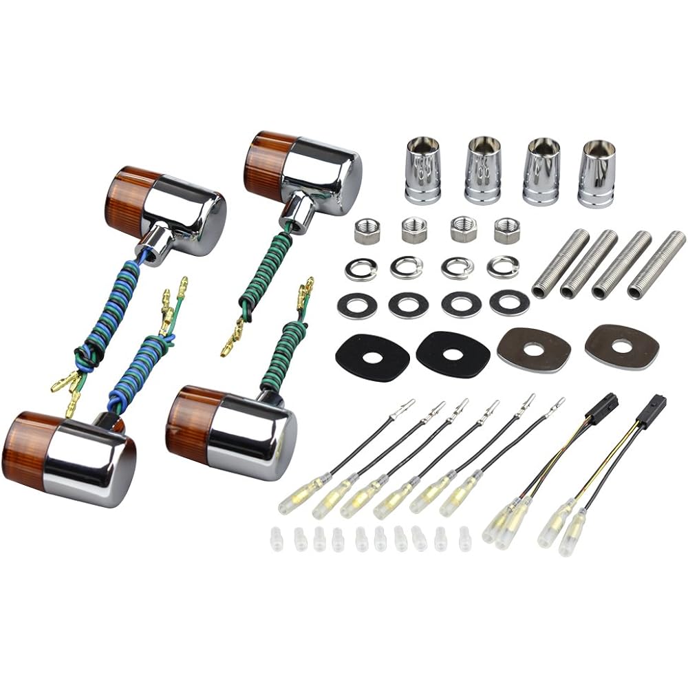 POSH Motorcycle Supplies Turn Signal Super Bike Type Vehicle Specific Set ZEPHYR1100/RS(01-) ZEPHYR750/RS(01-03) ZEPHYR400χ(01-) ZRX400II(01-03) Buff Body/Clear Lens 031594-23