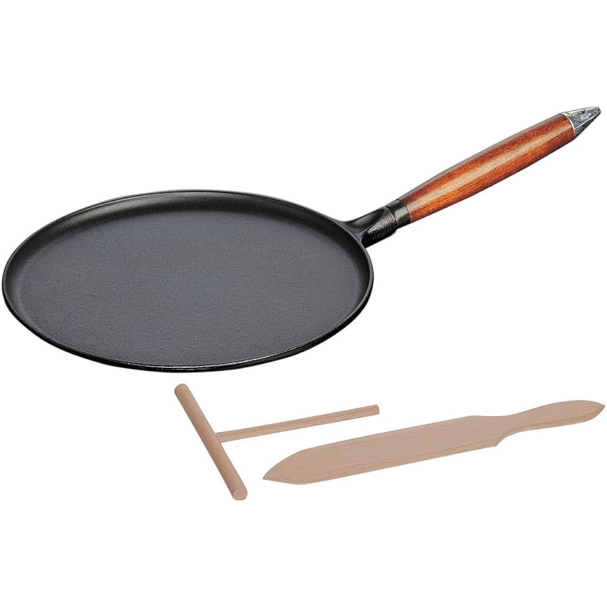 staub "Crepe Pan Black 28cm" Frying Pan IH Compatible [Authorized Japanese Product] Pan 40509-525