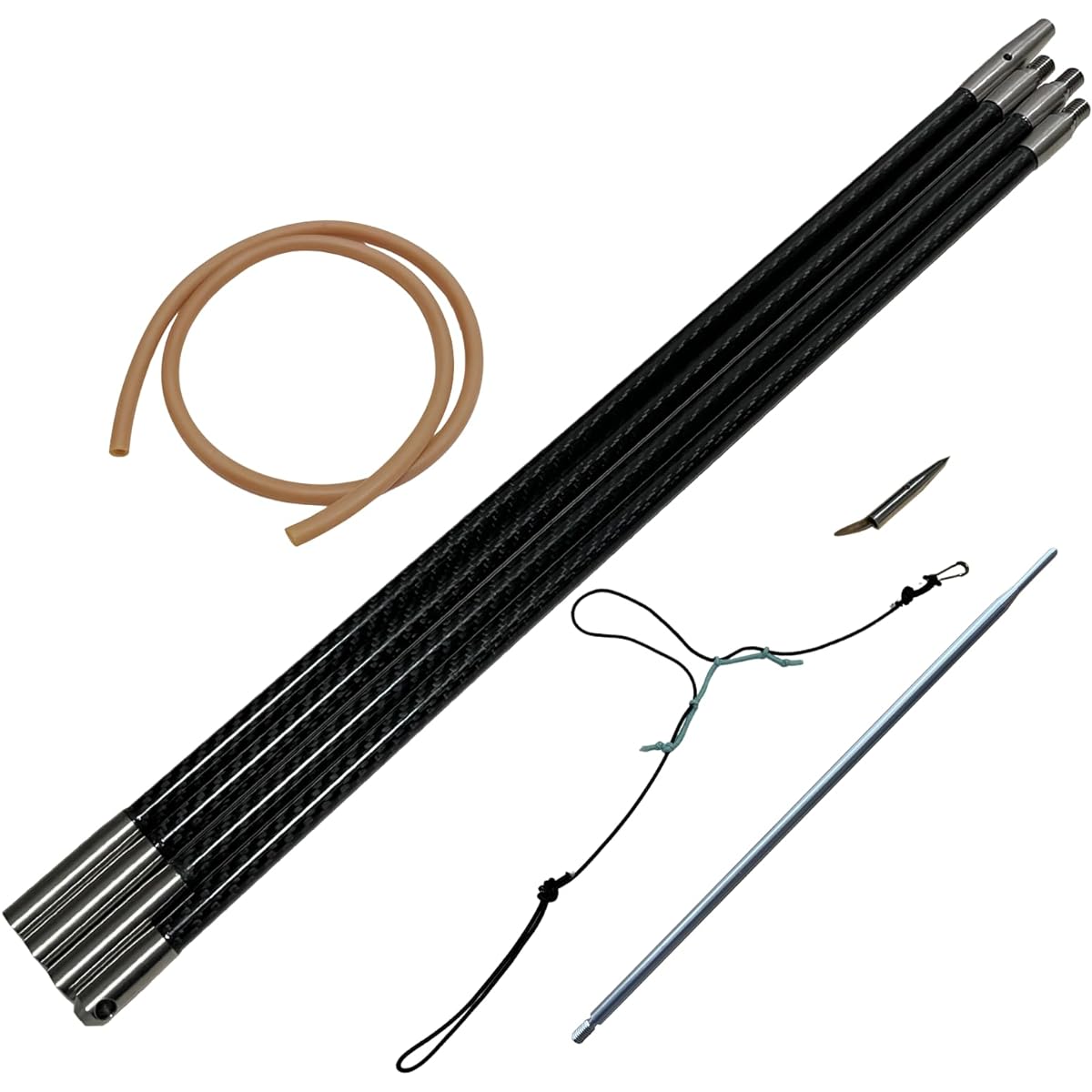 SPEARSHARK travel carbon vest harpoon (4 pieces/240cm/made of carbon/lightweight)