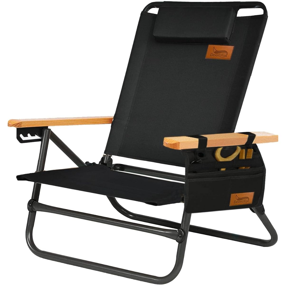 DesertFox Outdoor Chair, 4 Adjustable Backrest Angle, Folding Chair, Lightweight, [Load Capacity 150kg], Compact Chair, Chair, Climbing, Portable, Camping Chair, For Picnics, Leisure, Camping STTJ
