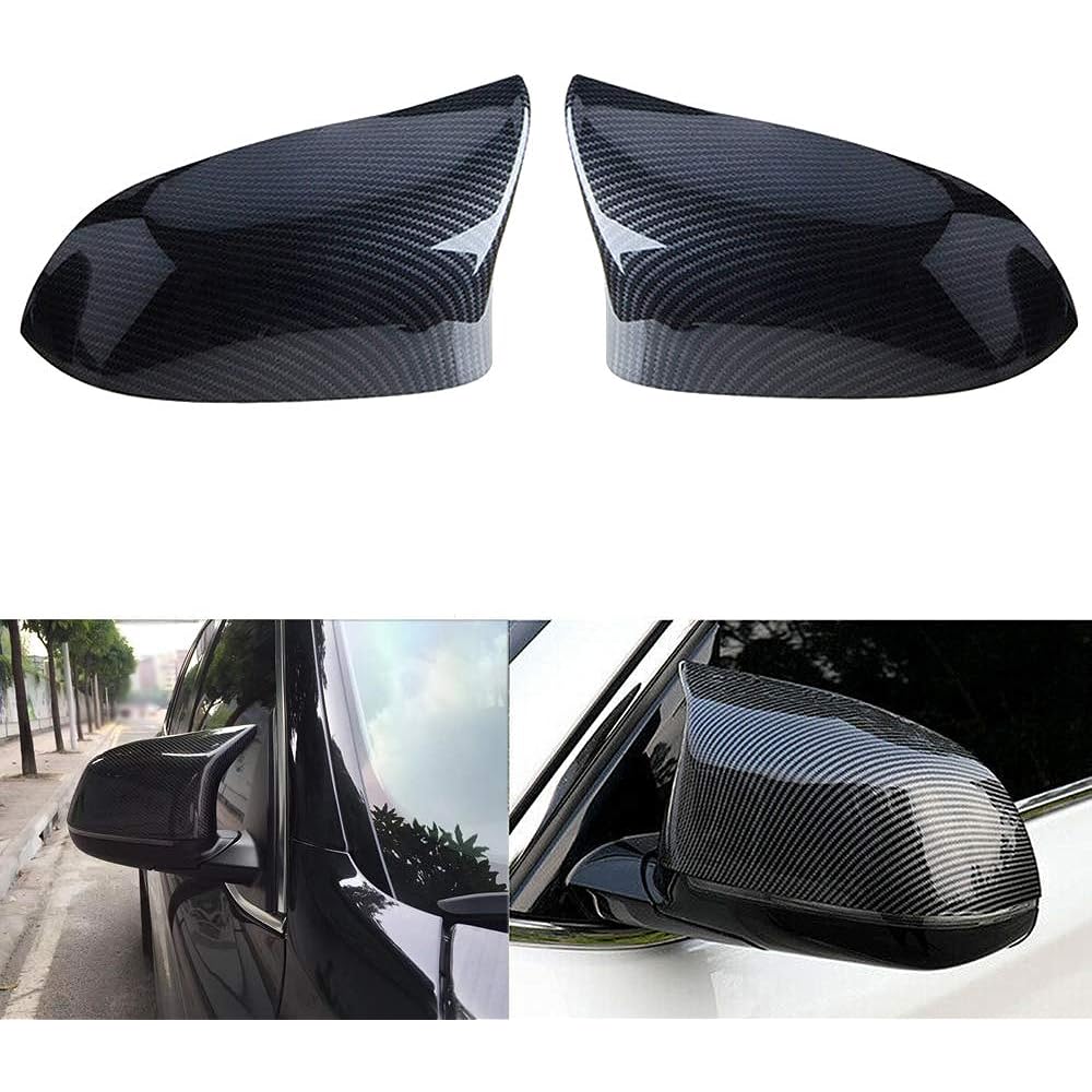 Kyyet 2014-2018 F15 X5 X6 F25 X3 F26 X4 Carbon Fiber Side Back Mirror Cover Cap --M Style