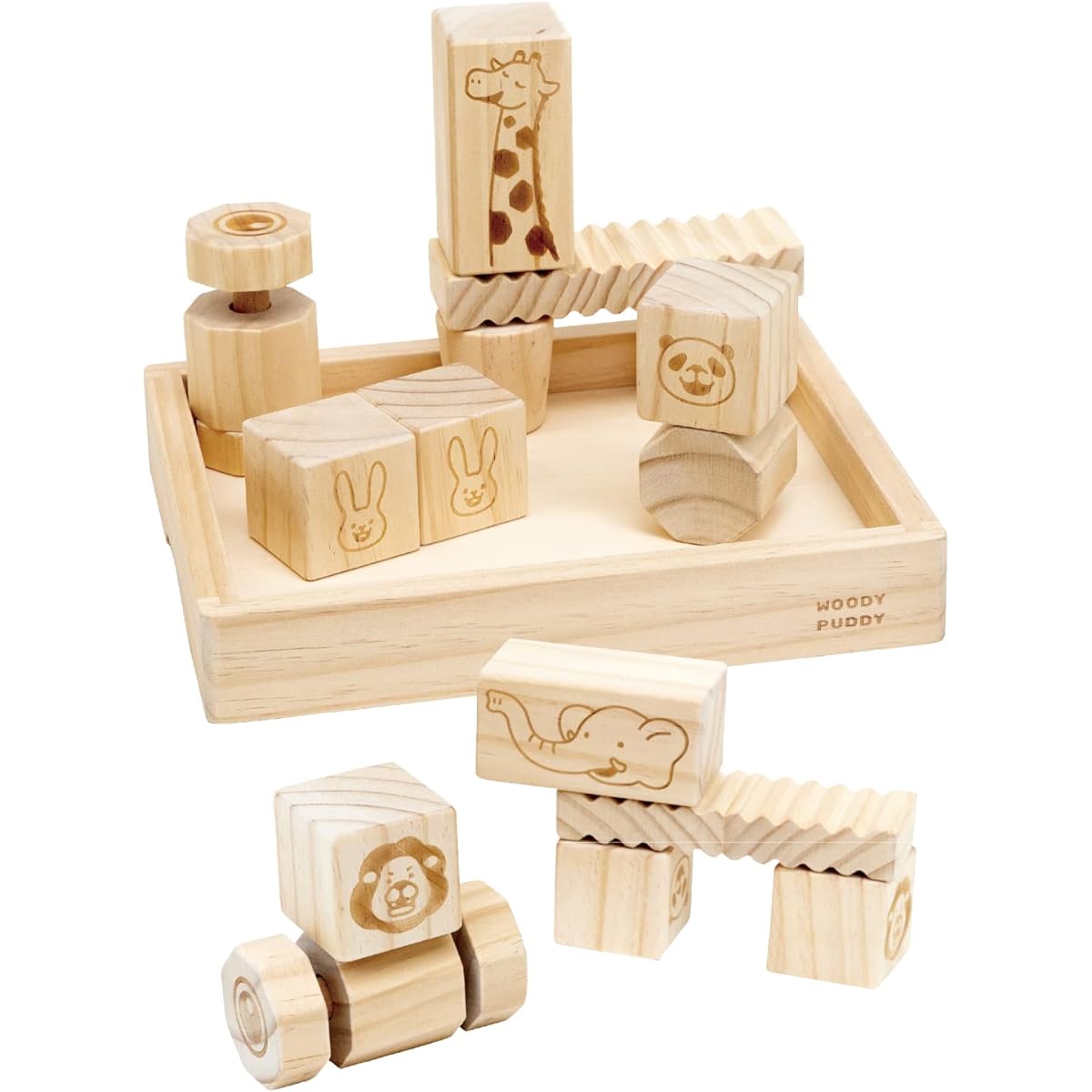 First time making pine wood building blocks that are kind to babies and the earth Wooden toys Woody Puddy 6 months 0 years old