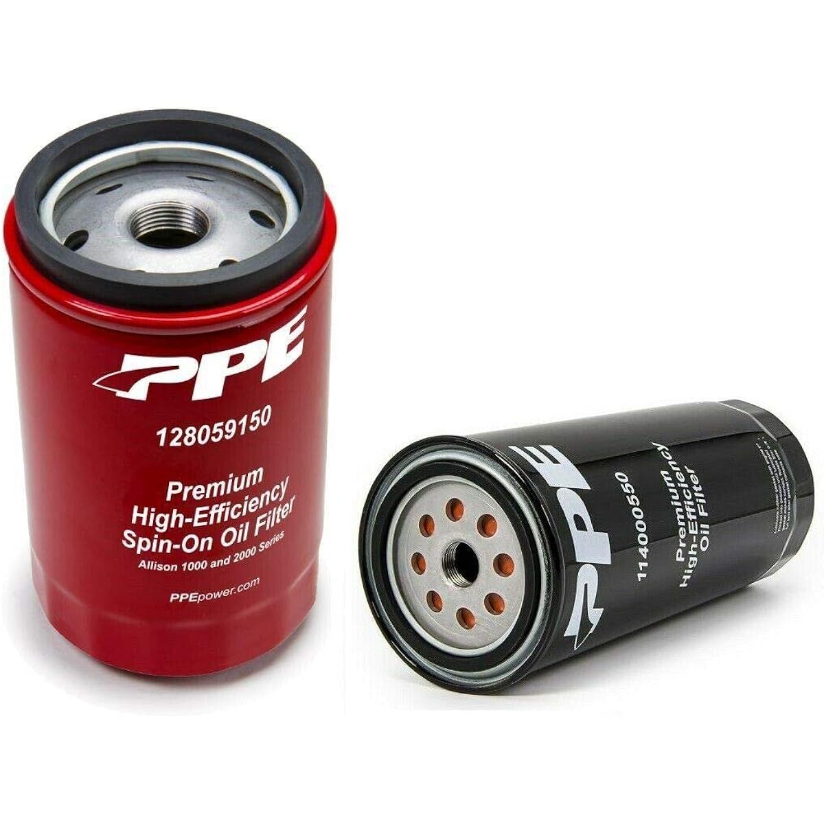 PPE Double Deep Spin Translus Mission Filter 128059150 & 5 Micron Premium High Efficiency Oil Filter 114000550 2001-2019 CHEVY/GMC 6.6 LLY LBZ LMM LML L5P Diesel