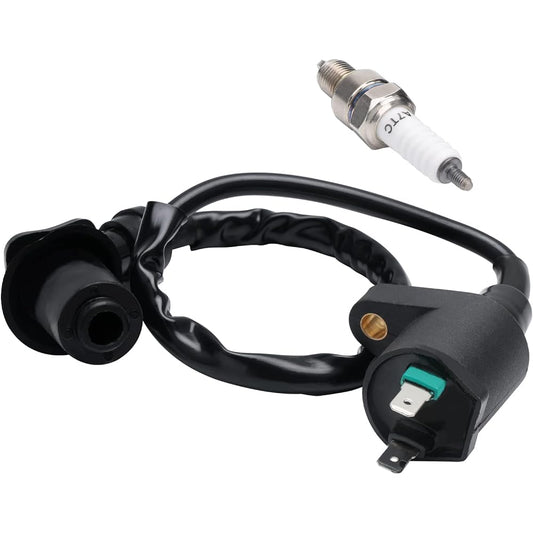 MAYSPARE Ignition Coil + Spark Plug GY6 50CC 150cc 125cc 150cc