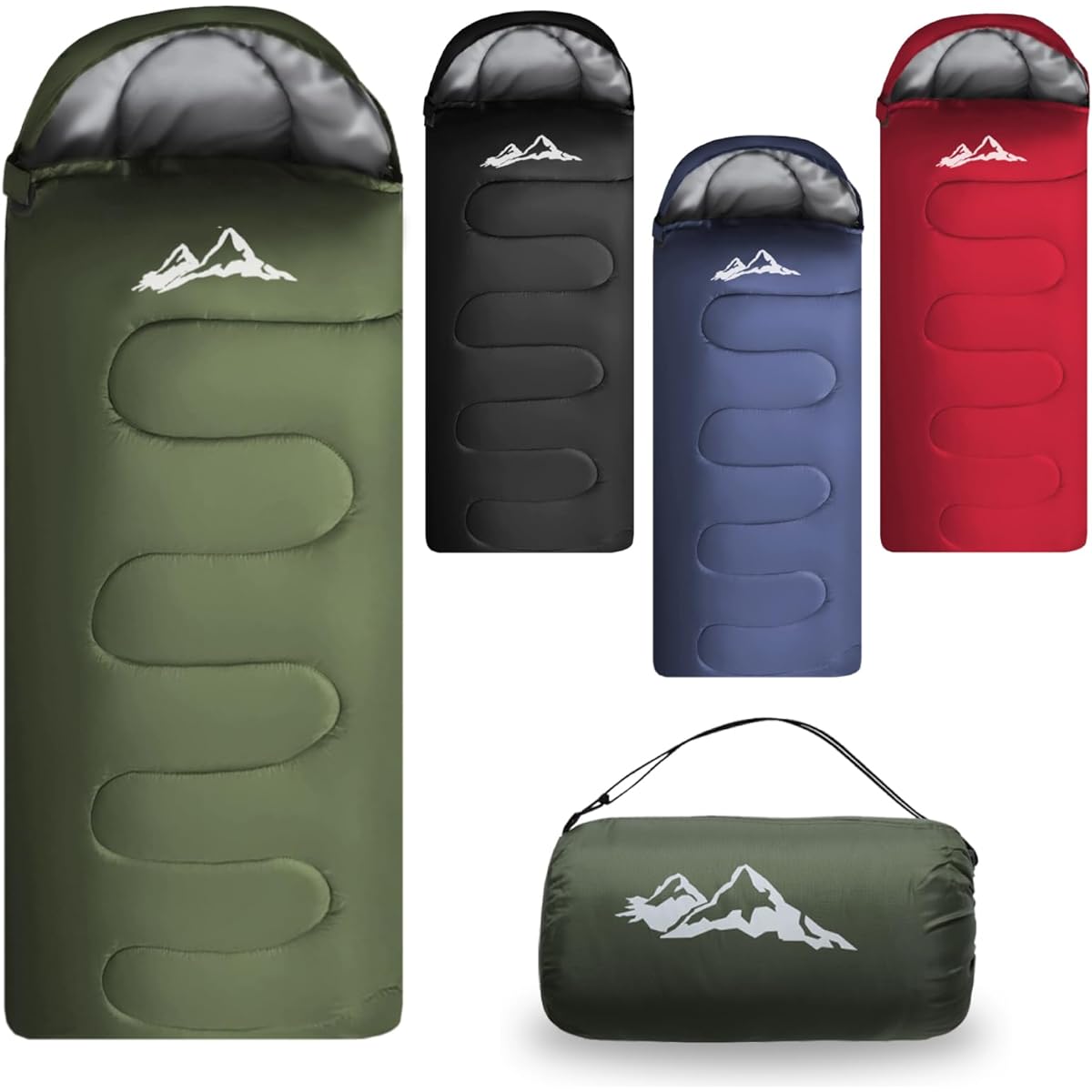 HOME COCCI Sleeping Bag Disaster Prevention Sleeping Bag [Japanese Bedding Manufacturer's Sleeping Bag] 210T Waterproof, Heat Retaining, For Winter, Lightweight, Envelope Shape, Mummy Shape, Camping, Mountain Climbing, Sleeping in the Car, Fully Washable