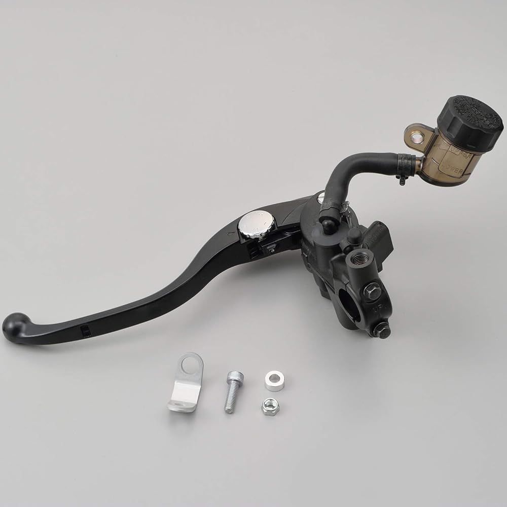 Daytona NISSIN Motorcycle Radial Clutch Master Cylinder Vertical φ19 (Horizontal 14mm Equivalent) Black Body/Black Lever Smoke Tank 95658