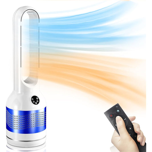 Skuldera Ceramic Heater, Bladeless, Fan Heater, Electric Heater, Electric Heater "ECO Mode, Energy Saving Measures" 8 Levels of Cold Air & 3 Temperature Switching, 100° Oscillation, 8H Timer Function,