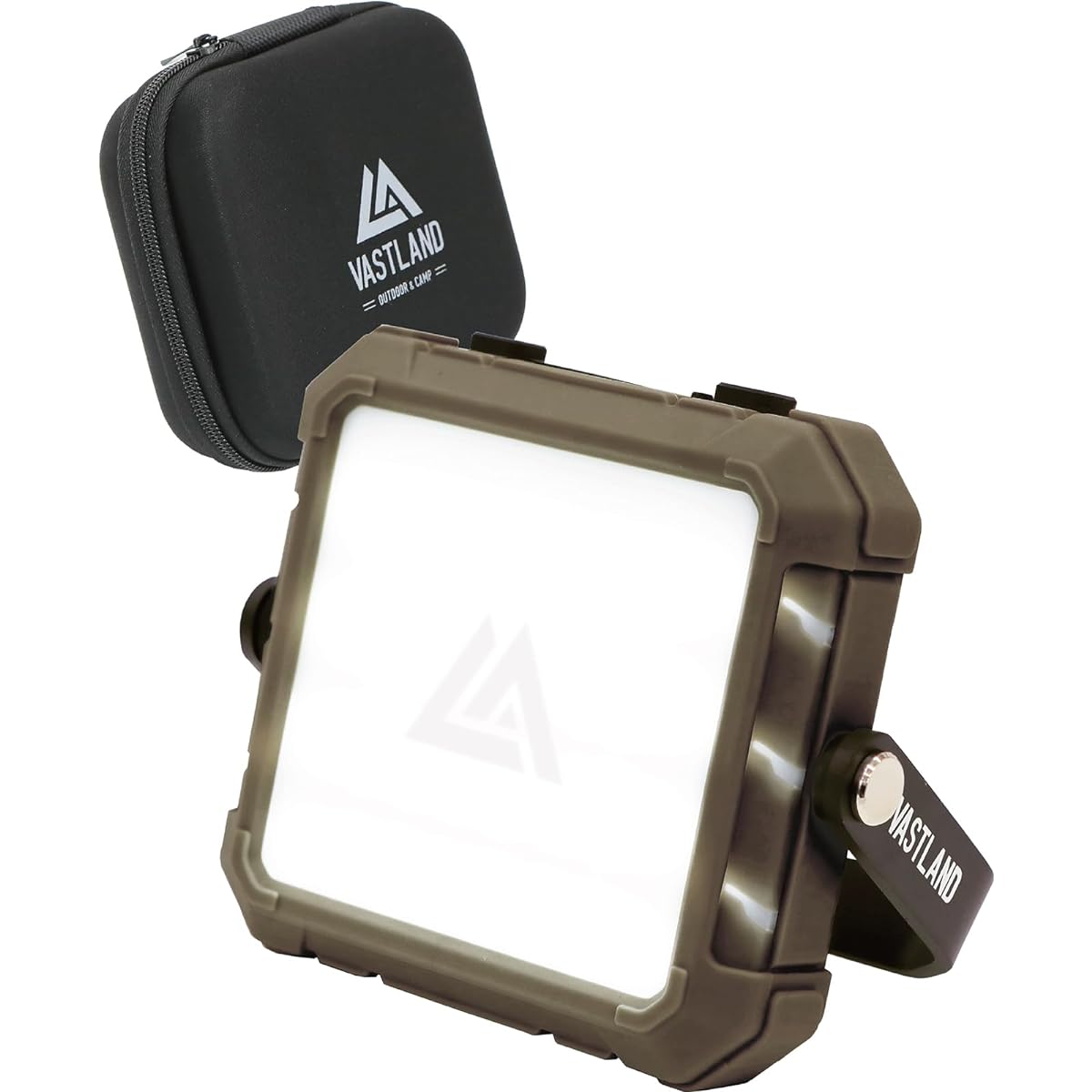 VASTLAND LED Lantern Rechargeable Square Type 800 Lumens Camping Outdoor Light Dimmable Color Dustproof Waterproof IP65 Olive