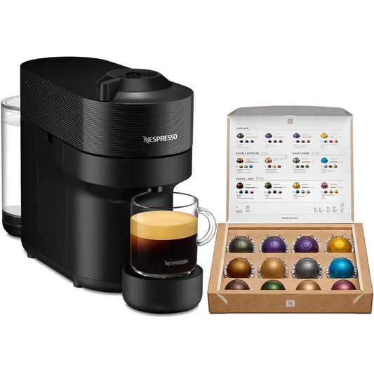 Nespresso VERTUO Capsule Coffee Maker Virtuo Pop Licorice Black GDV2-BK-W