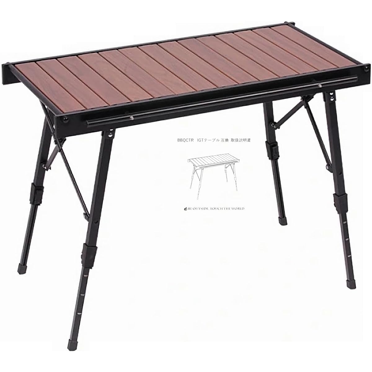BBQCTR igt Table Camping Height Adjustment Ratel Works Foldable Japanese Instruction Manual Included Aluminum Foldable Load Capacity 80kg Outdoor