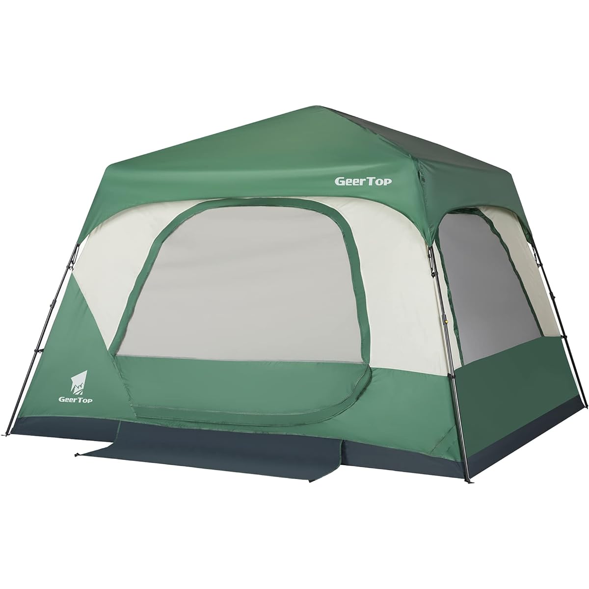 Geer Top One Touch Tent for 4-6 People Large Family Tent 305x275x200cm Double Layer Water Repellent Ventilation Windproof Quick Setup Folding Compact Outdoor Camping Hiking Family Camping Sleeping in the Car Disaster Prevention