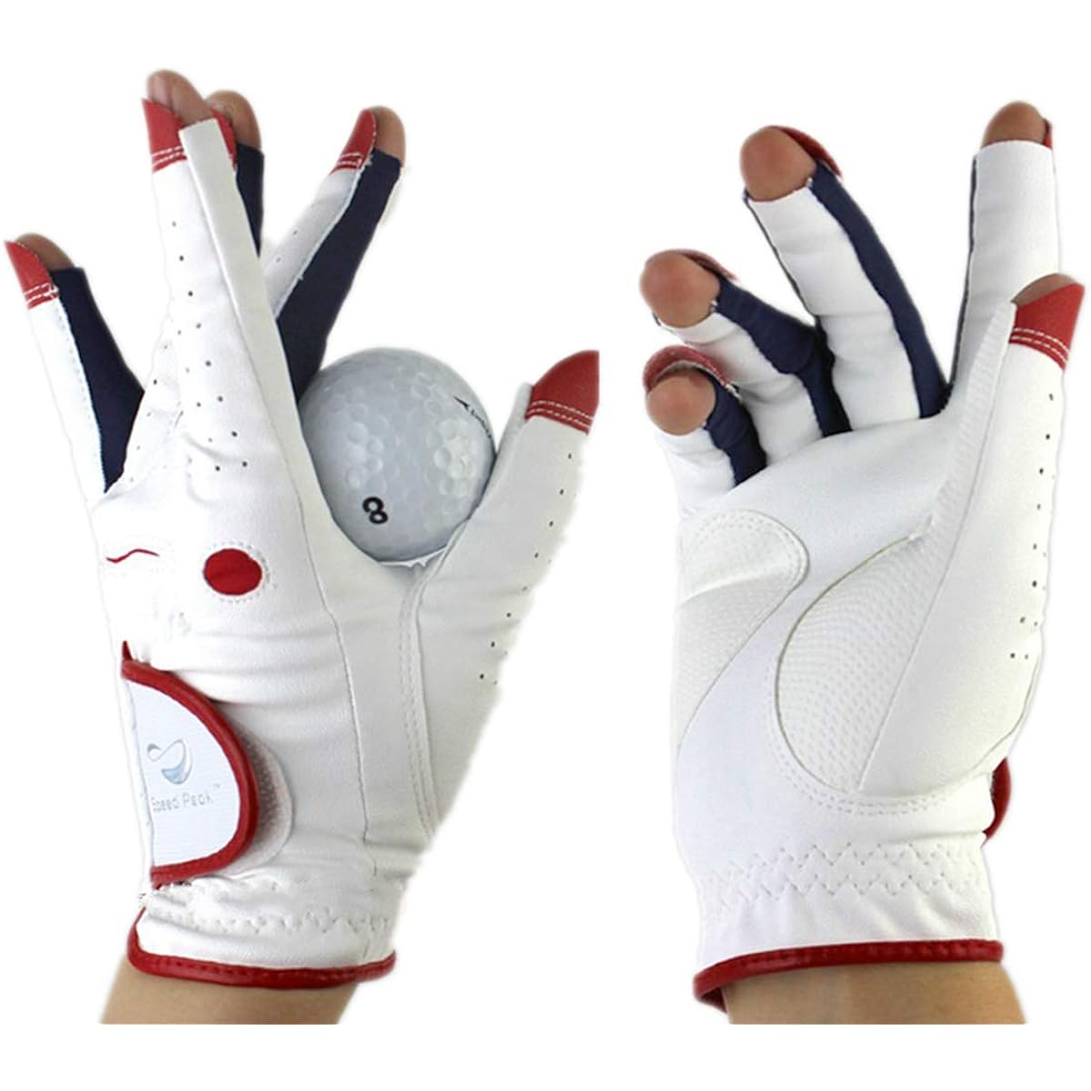 Golf Gloves Women's Nails for Both Hands All Weather Cool and Comfortable Durable Left Hand Right Hand 18 19 20 21 (White, 19)