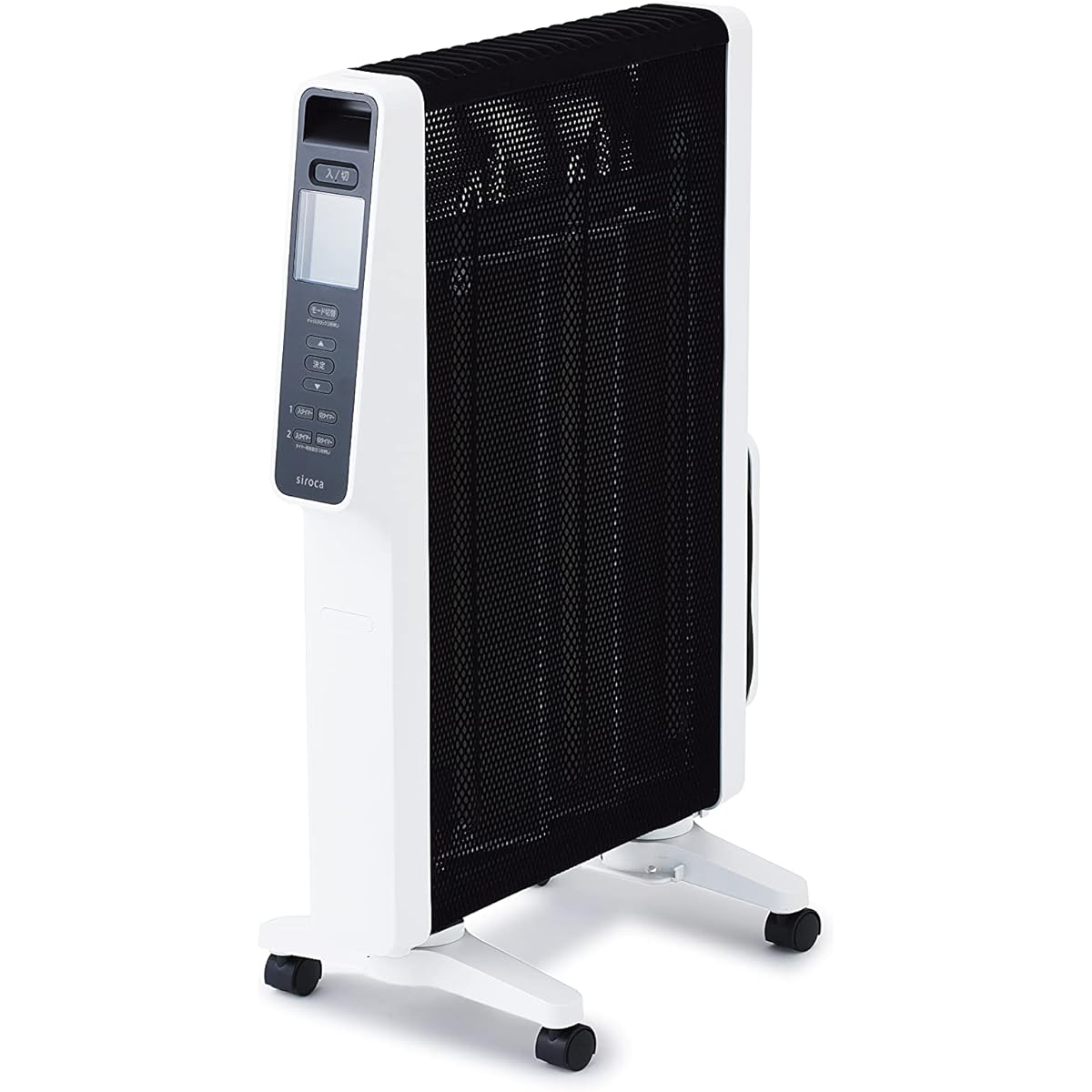 Shiroka Far Infrared Lightweight Heater Karupoka SN-M351(W) [Newly equipped with power saving mode/Cord length increased by 50 cm/Light 4.8 kg/Dry resistant/Supports up to 10 tatami mats/Far infrared rays/Timer setting possible/] White 2022 model )